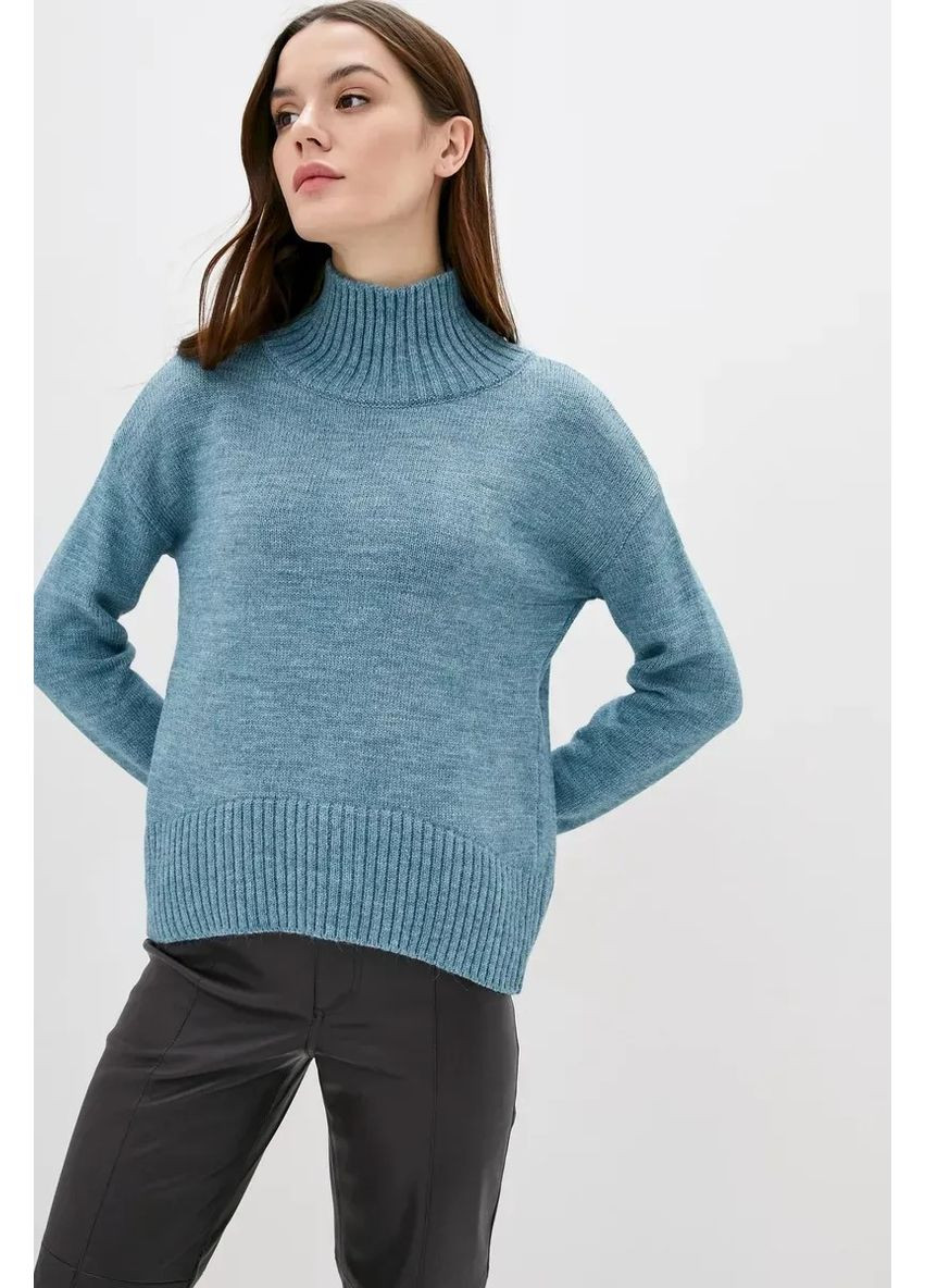 Блакитний демісезонний светр sw863 42-44 сіро-блакитний Sewel