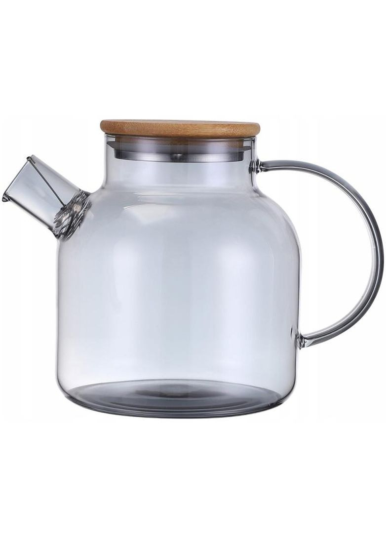 Заварочный чайник 1500мл из стекла с бамбуковой крышкой для чая и трав с ситечком спиралью Kamille (368977681)