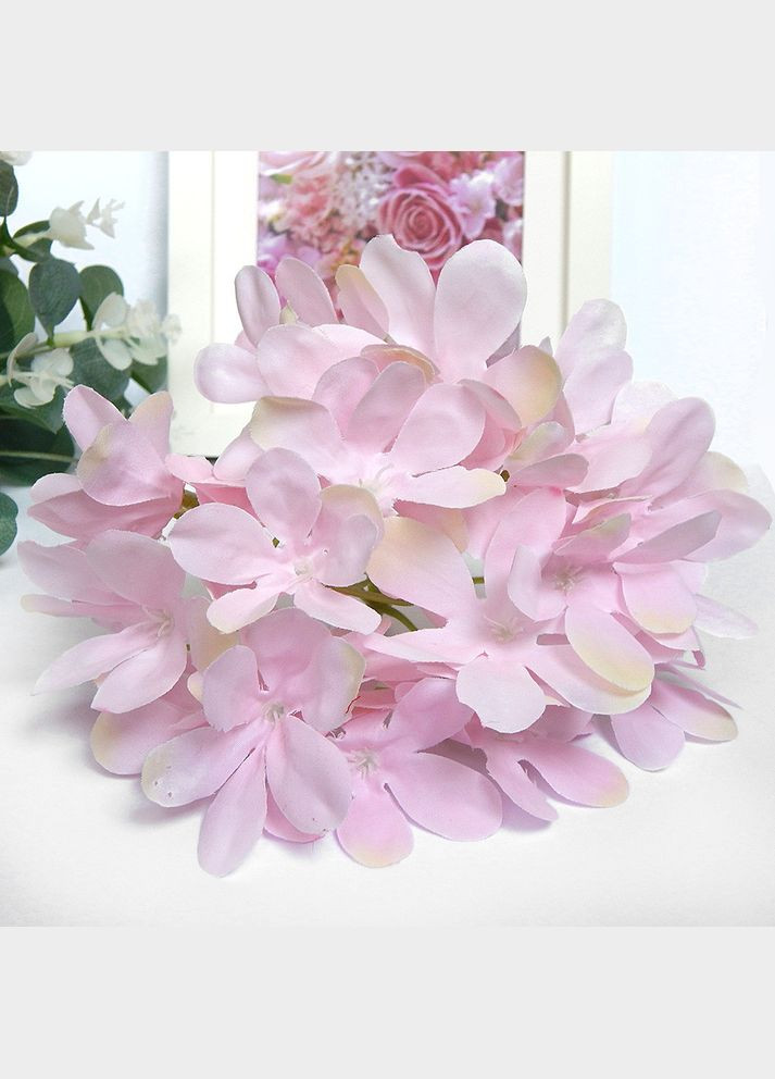 Штучна Гортензія, суцвіття (головка), 18 см, св.-рожева No Brand (340482608)