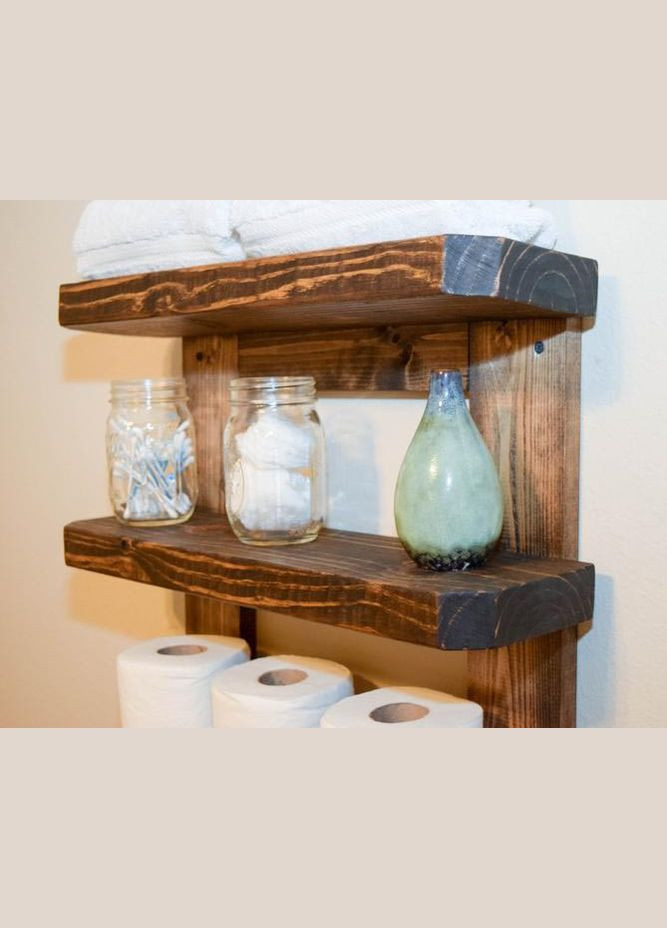 Тримач для туалетного паперу з дерева Індіум мокко (ДТБ-002110) No Brand (328091942)