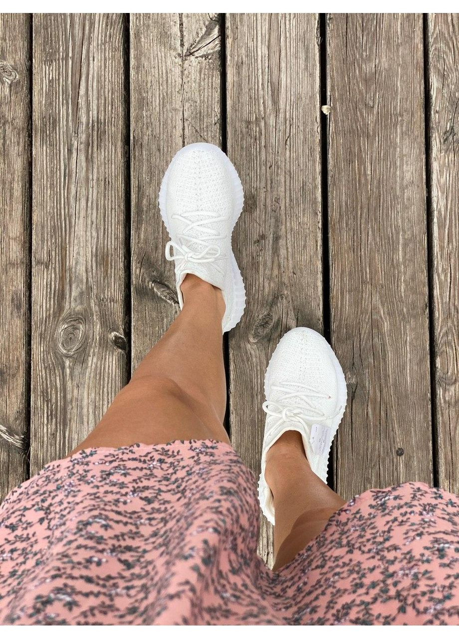 КРОССОВКИ ЖЕНСКИЕ ADIDAS YEEZY BOOST 350 V2 TRIPLE FULL WHITE АДИДАС ИЗИ БУСТ No Brand белые демисезоны (367167130)