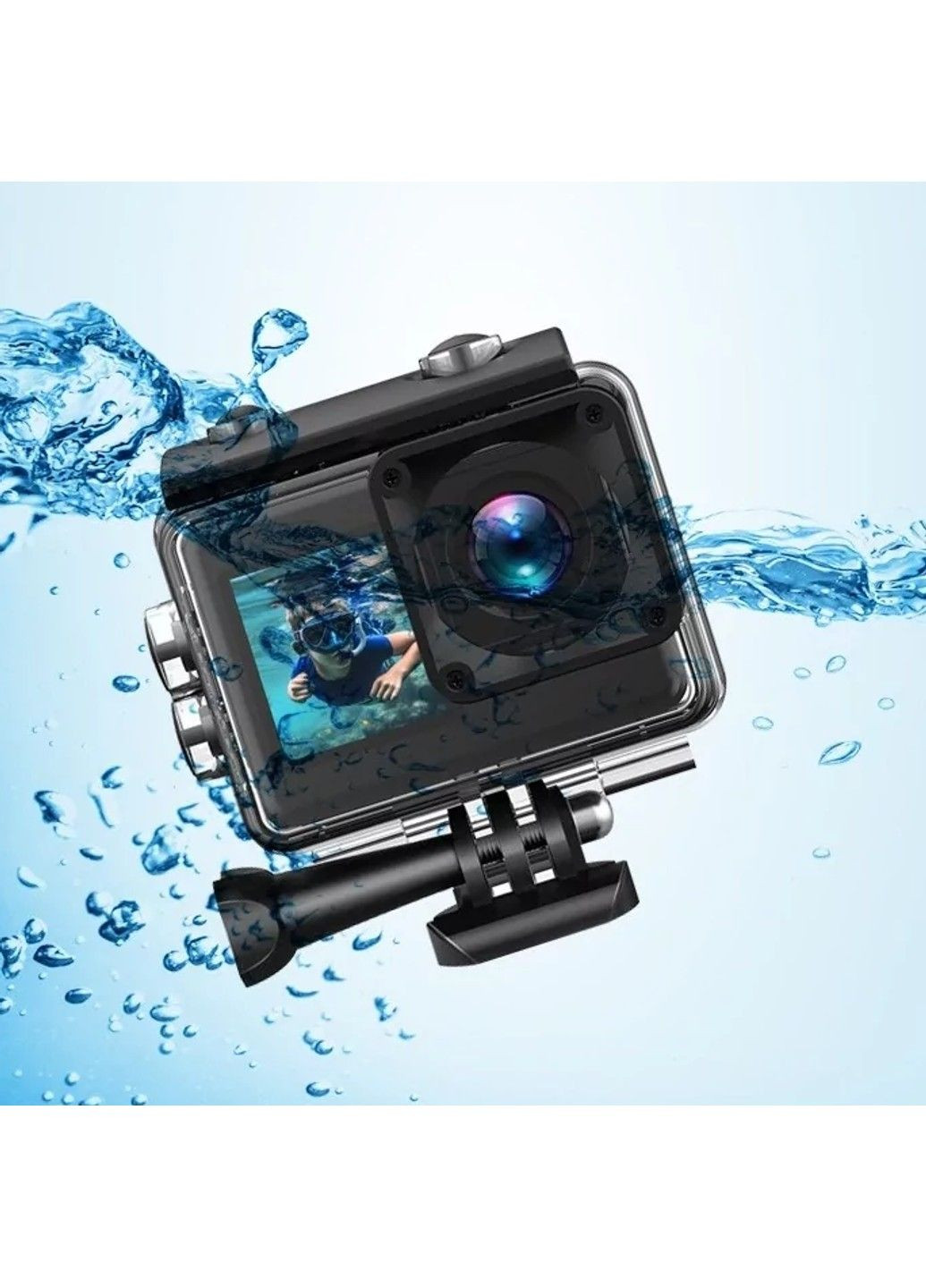 Екшн камера V8 Full HD 4K Wi-Fi з пультом дистанційного керування і водонепроникним боксом No Brand (332636954)