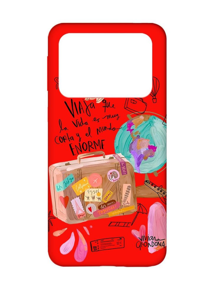 Матовий червоний чохол на Xiaomi Poco X4 Pro 5G:: Настрій подорожувати (принт 329) Creative (360702985)