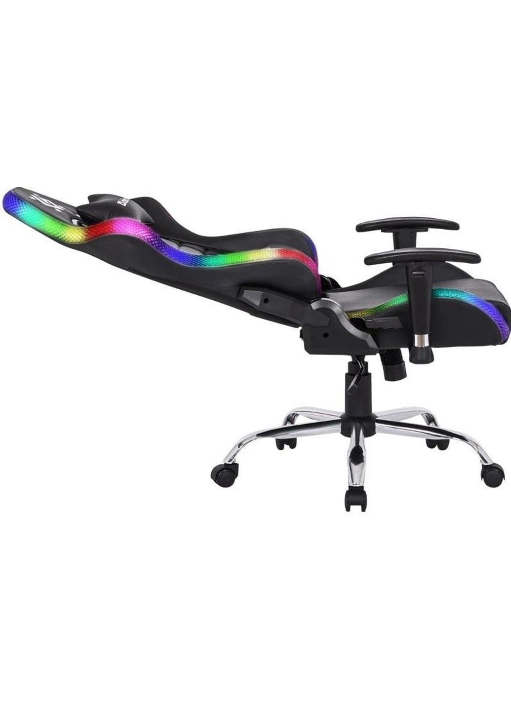 Геймерское кресло Defender Ultimate полиуритановое с RGB подсветкой (Черное) No Brand (332634558)