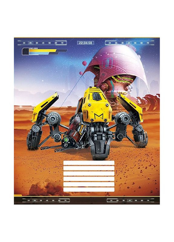 Тетрадь ученическая "Techno city" 012-2495L-4 в линию, 12 листов Школярик (366975666)