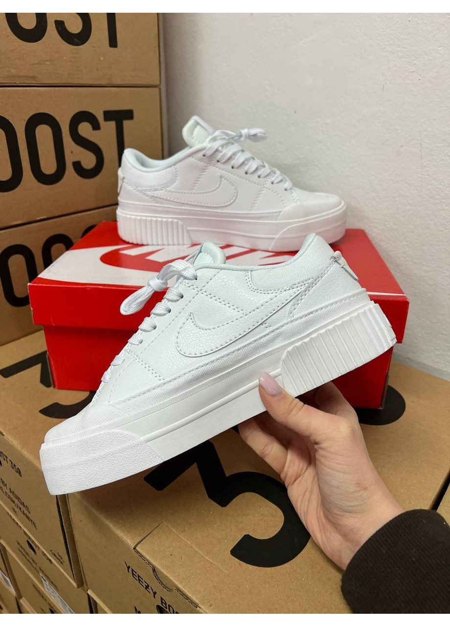 КРОСІВКИ ЖІНОЧІ NIKE COURT VISION WHITE НАЙК No Brand білі демісезони (368855852)