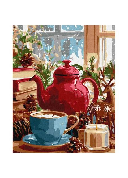 Картина по номерам "Зимняя атмосфера дома" 40х50 см Ідейка (369729540)
