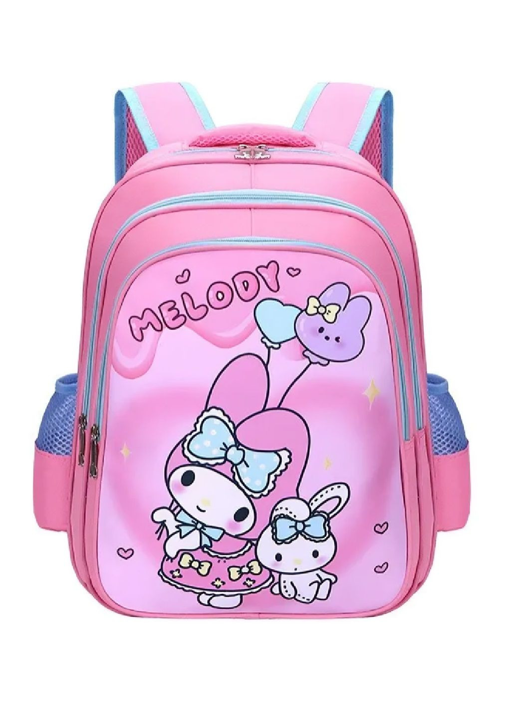 Шкільний рюкзак з ортопедичними лямками світловідбиваючими елементами для дівчаток 42х32х20 см (480600-Prob) Куромі рожевий Unbranded (338598145)