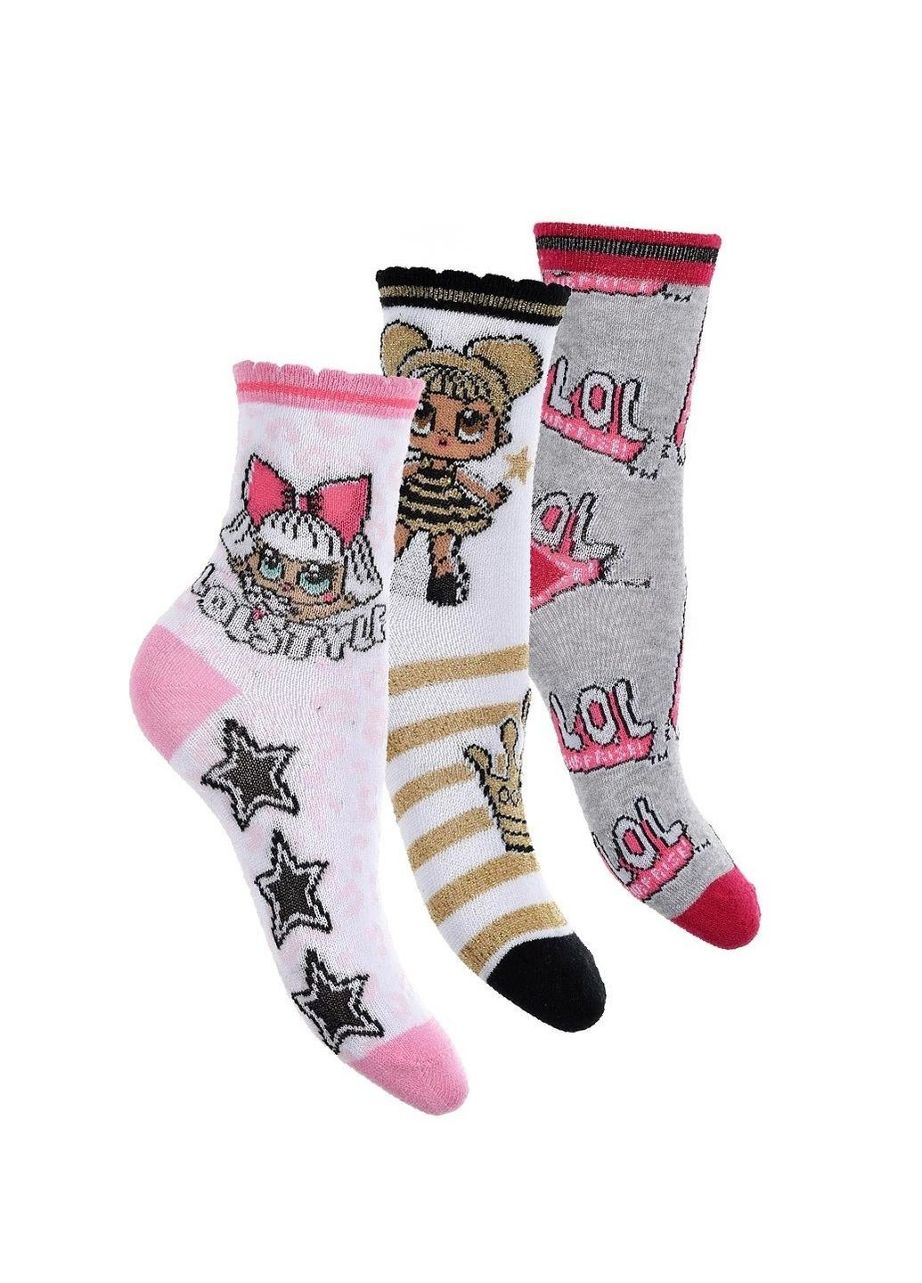 Шкарпетки 3 пари LOL Surprise (ЛОЛ Cюрприз) UE06342 Disney шкарпетки 3шт. (292142622)