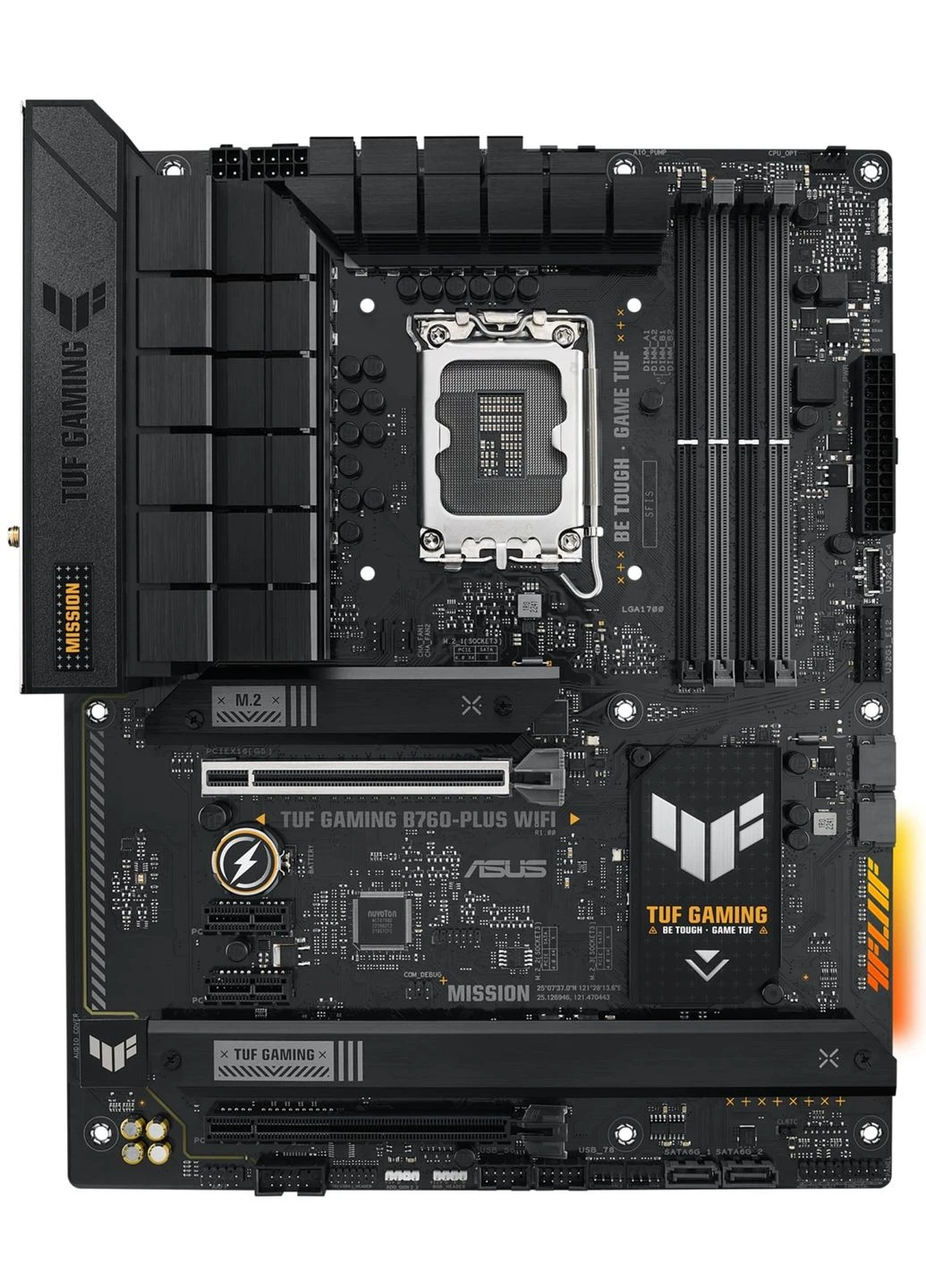 Материнская плата TUF GAMING B760-PLUS WiFi s1700 B760 4xDDR5 M.2 HDMI DP Wi-Fi BT ATX Asus (388416041)