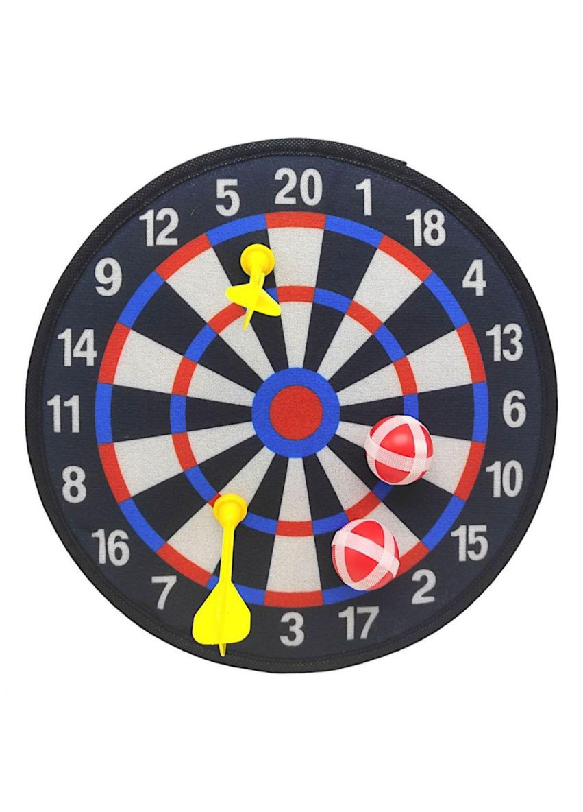 Дартс на липучках, 2 мячика, 2 дротика, 28 см (361-C1) MIC (362431358)