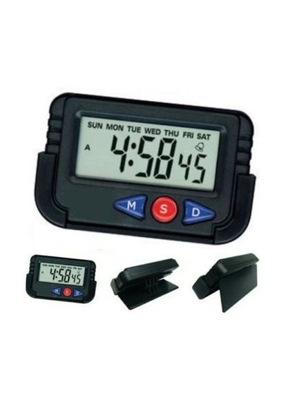Автомобільний годинник/дата/будильник/секундомір NA-613D Чорний Nako (313236213)