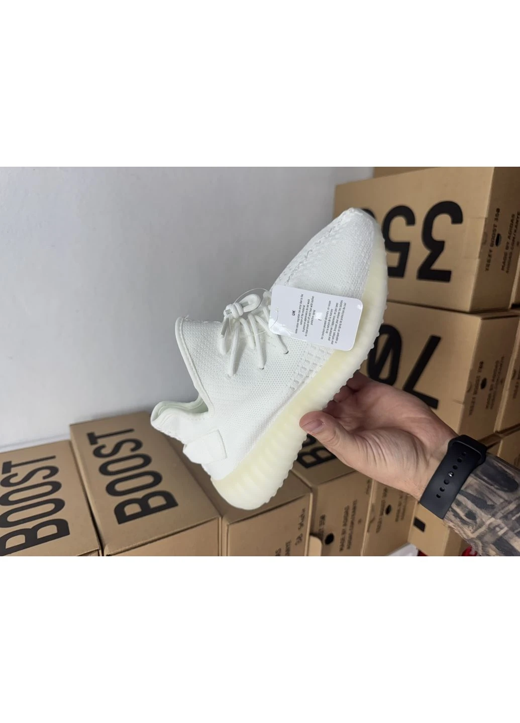 Білі літні кросівки adidas yeezy boost 350 white cream адідас ізі буст No Brand