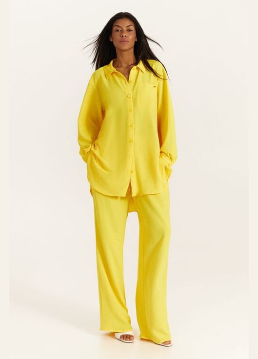 Брюки палаццо вискоза жатка желтые Vovk (322833166)