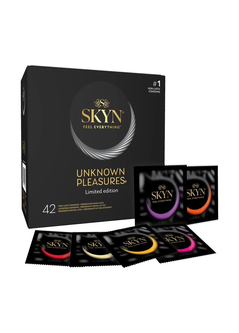 Набір безлатексних презервативів Unknown Pleasures 42 шт, 6 різних видів SKYN (383104869)