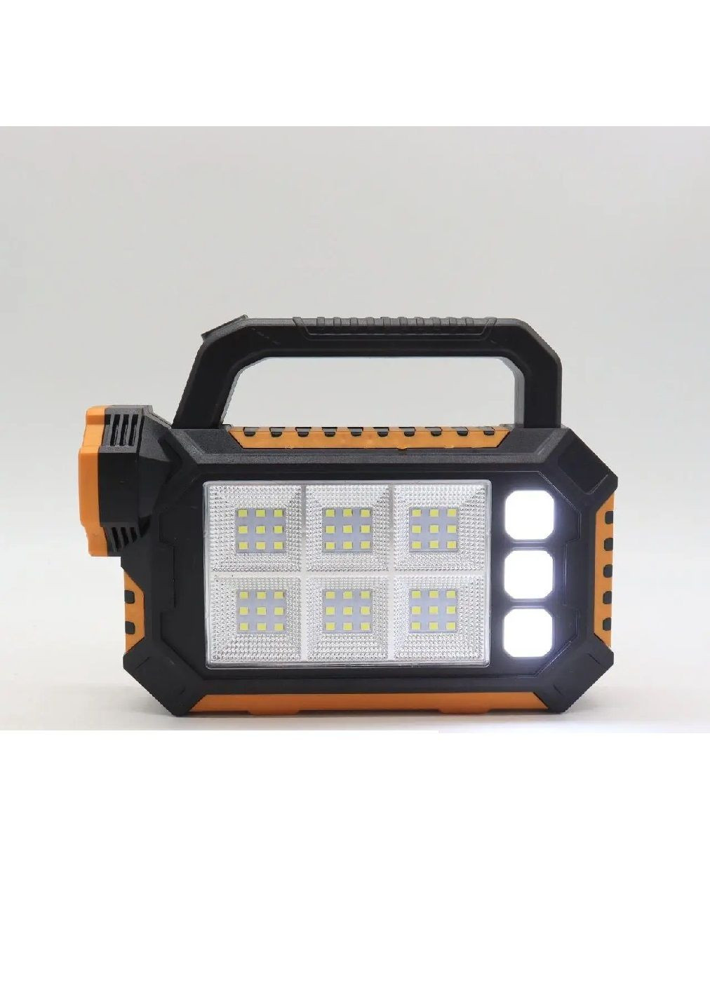 Фонарь лампа светильник прожектор ручной светодиодный с солнечной панелью повербанком 2800мАч (478375-Prob) 7 светодиодов Unbranded (304681293)