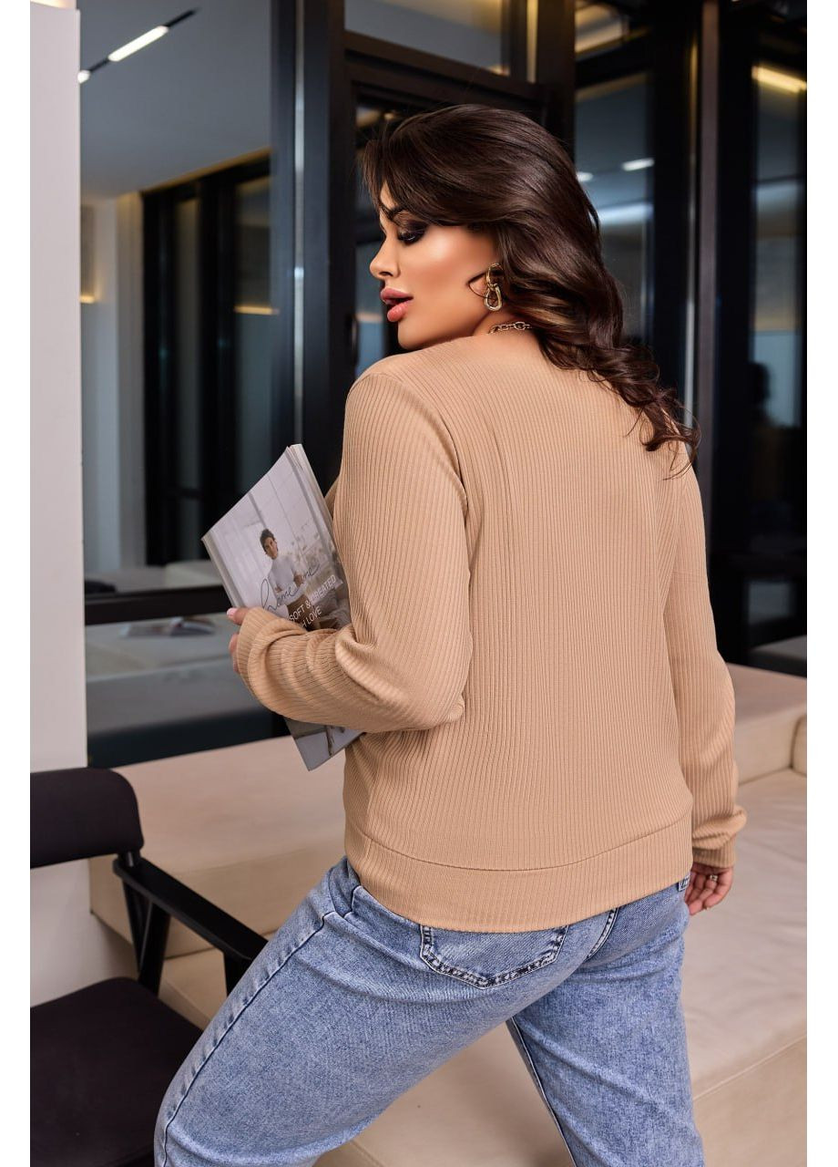 Бежевий демісезонний светр — замір в описі DK/DL Мода без кордонів