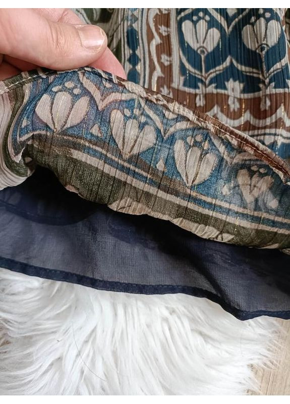 Комбинированное короткое платье с принтом и металлизированным эффектом Zara