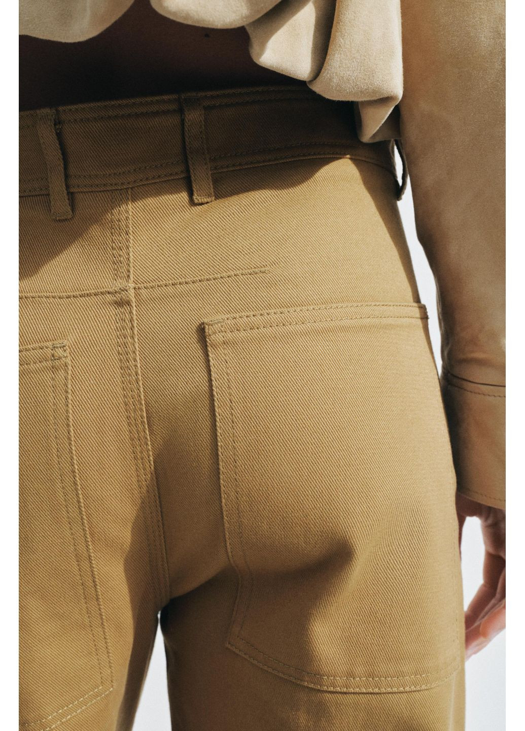 Твиловые брюки со средней посадкой Zara (352767186)