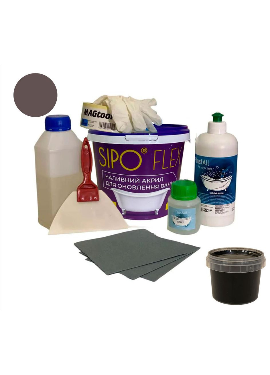 Рідкий акрил Sipo для реставрації ванн 1,7 метра з набором для реставрації ванн SipoFlex (363131552)