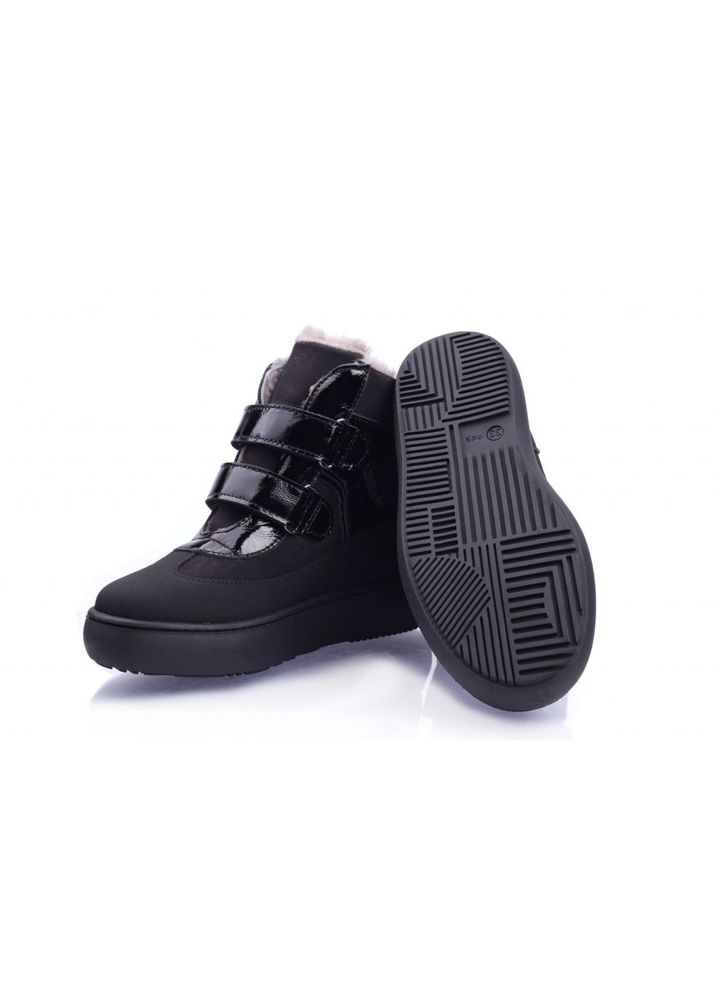 Черные ботинки зимние 2528 для девочек чёрные. размер 31 Topitop
