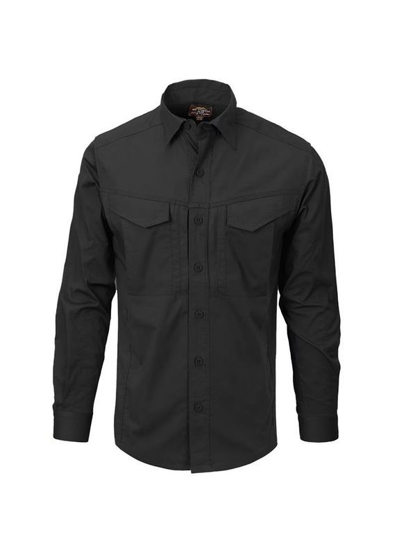 Сорочка Helikon Defender Mk2 PolyCotton Ripstop Long Sleeve, Black, S Helikon-Tex (369488375)