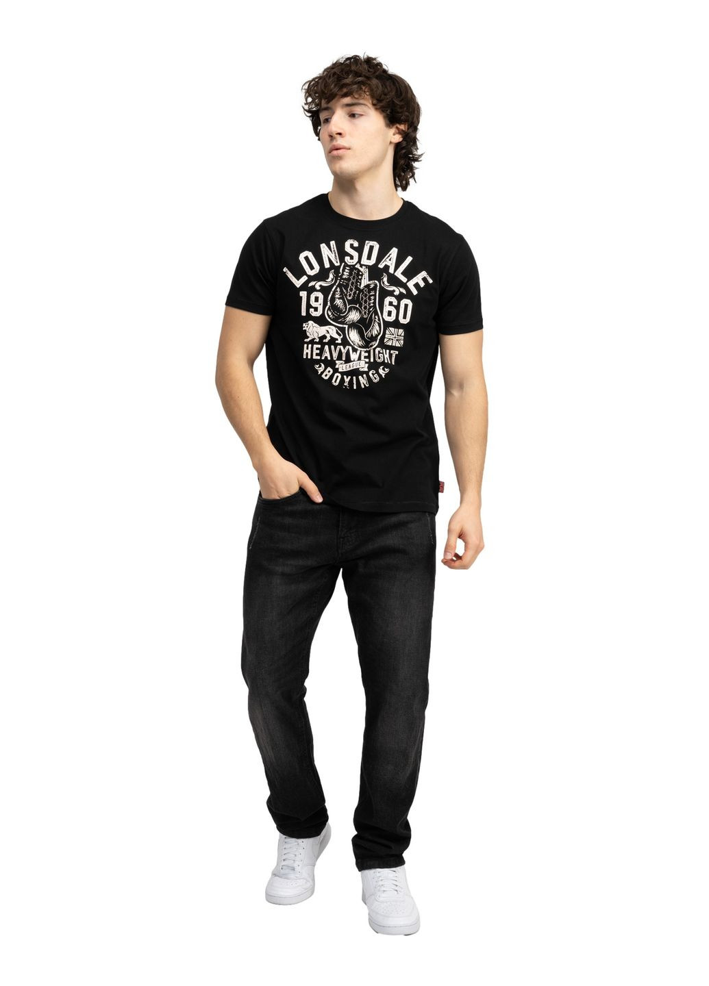 Чорна футболка Lonsdale MINVER