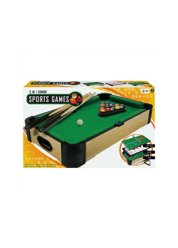 Настольная игра 3 в 1 (бильярд/теннис/хоккей) 50 см (6336635) Merchant Ambassador (372616376)