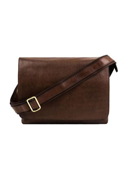 Кожаная сумка на плечо мессенджер A Room with a View коричневая Time Resistance (300171278)