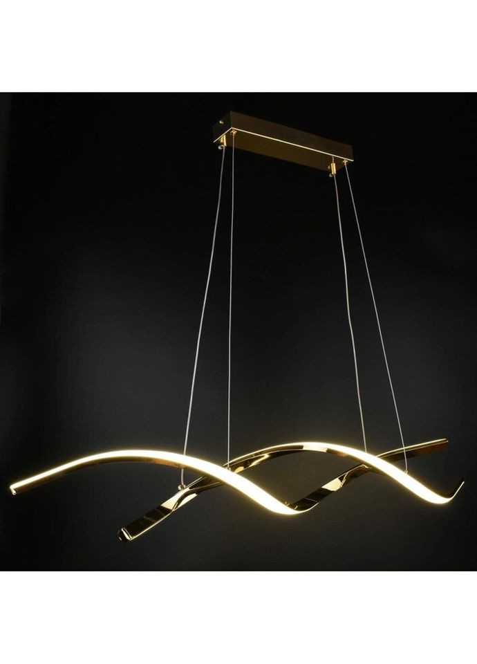 Люстра светодиодная подвесная LED светильник для квартиры на потолок лэд 26970 Золото 25-100х14х103 см. Sunnysky (324395895)