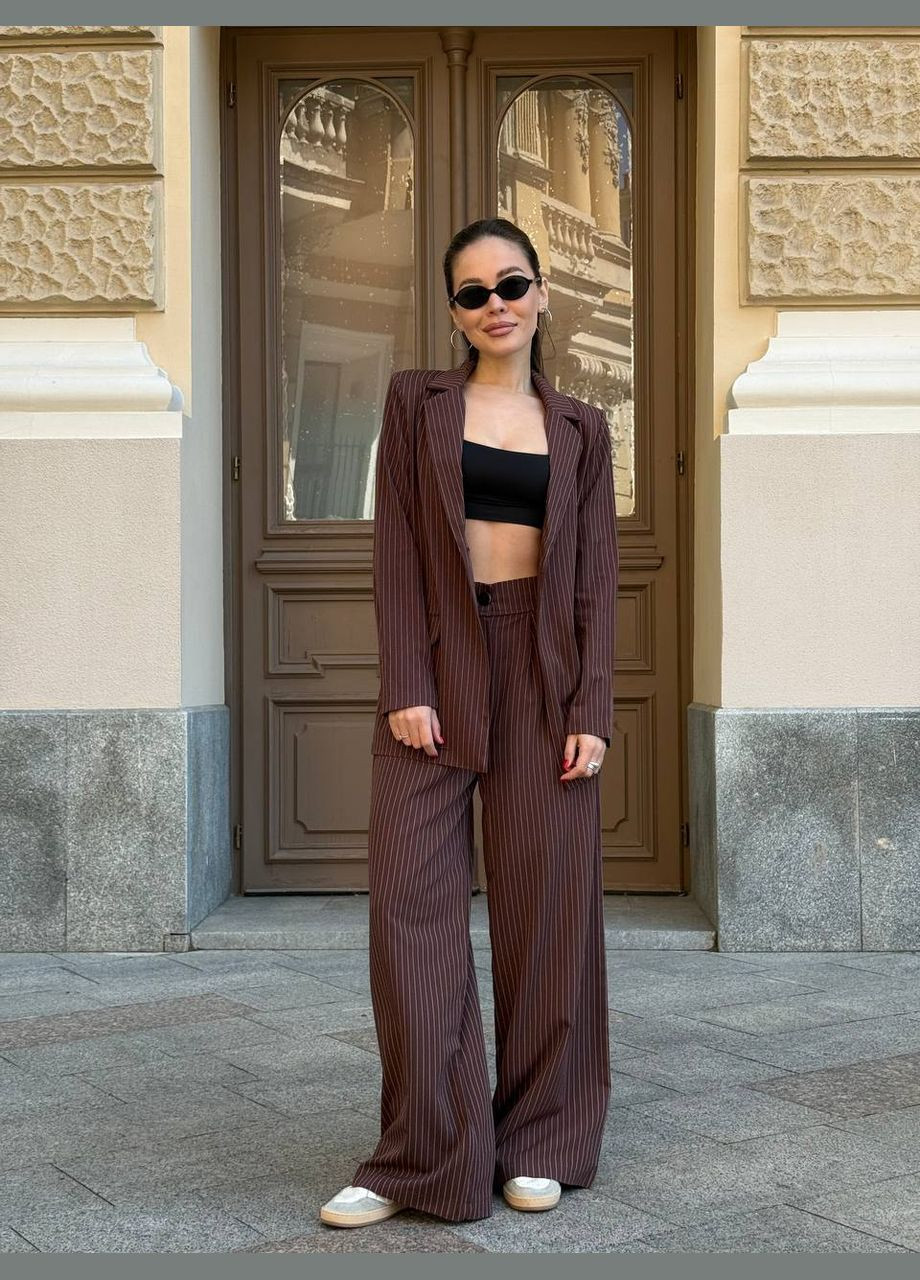 Женский коричневый костюм No Brand (341600870)