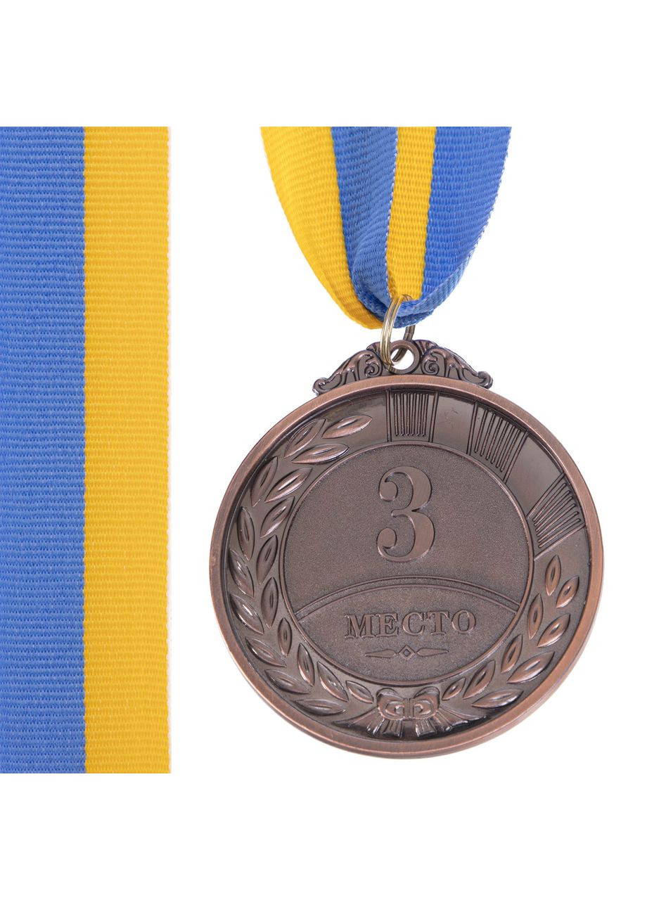 Медаль спортивная с лентой C-3171 HIT (металл, d-6,5 см, 20g, 3-бронза) SP-Sport (361436880)