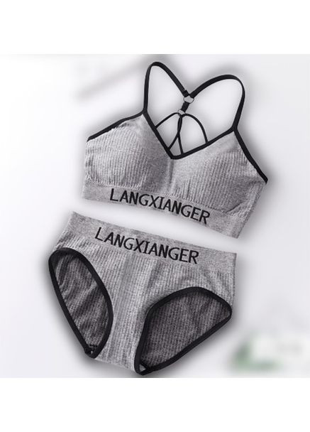 Сірий демісезонний комплект спортивної білизни s-м No Brand