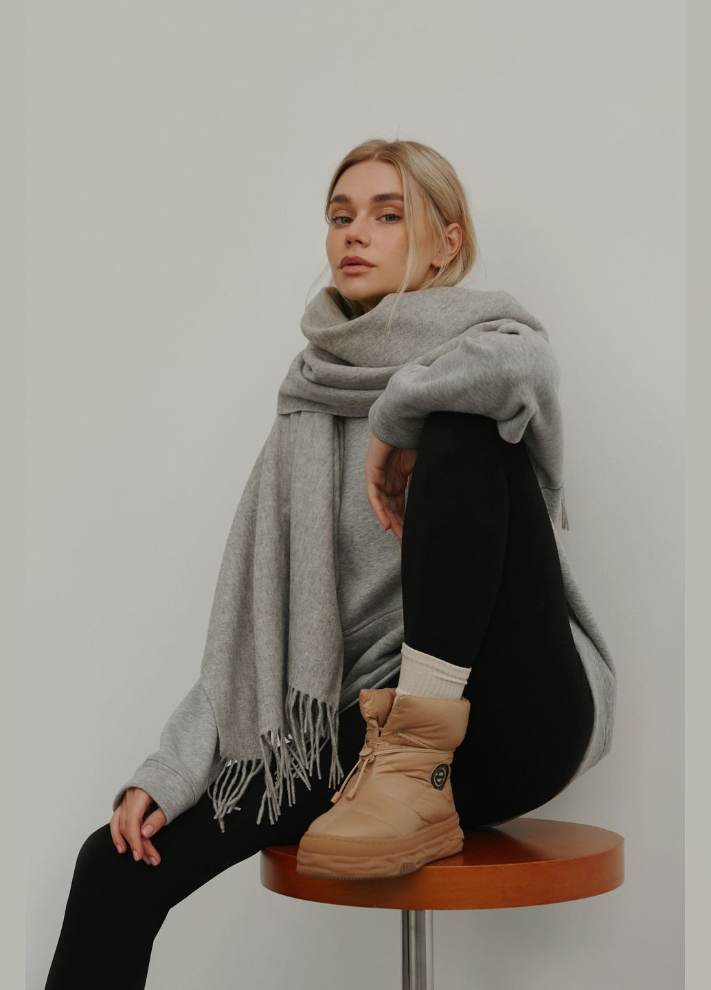 Дутики, колір бежевий Estro (326739472)