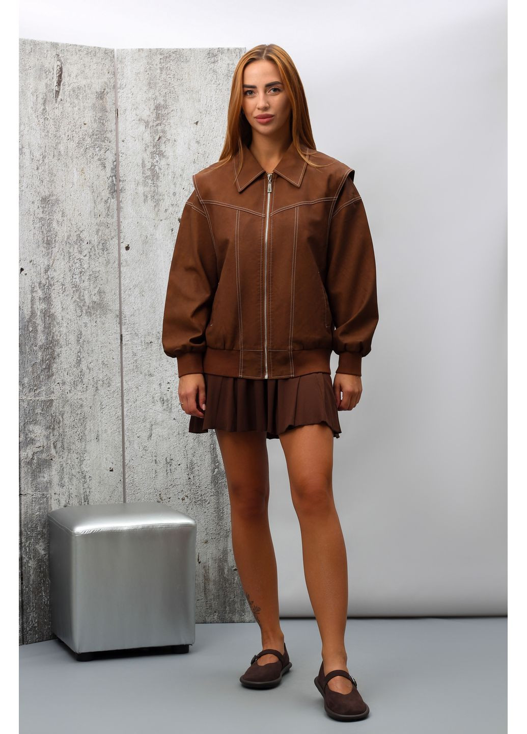 Коричневая куртка женская 2529 коричневая 346489 Fashion