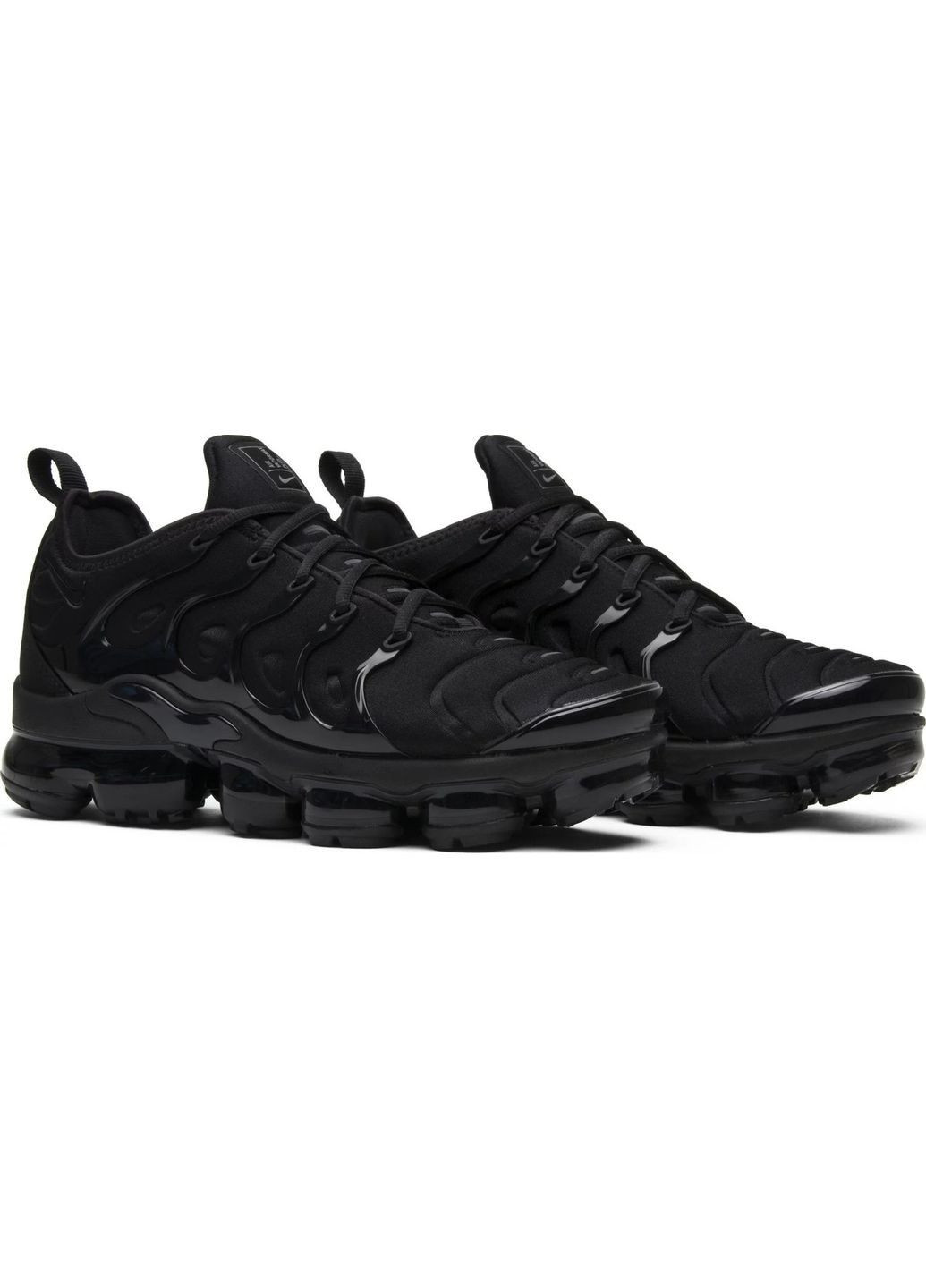 Кроссовки женские Nike Air VaporMax Plus Triple Black 924453-004 Найк Аир Вапормакс No Brand белые демисезоны (362206588)