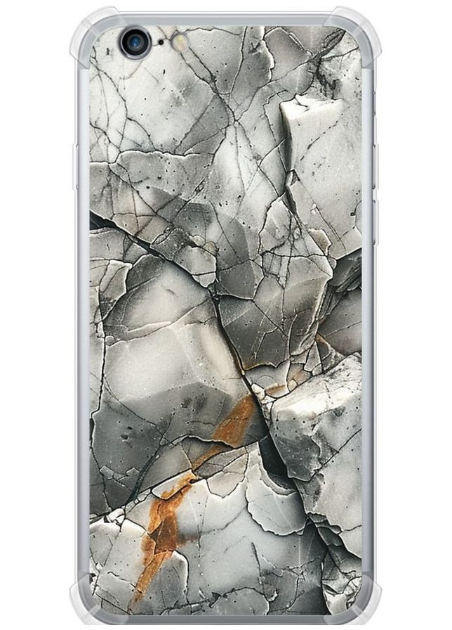 Силіконовий протиударний с посиленими кутами чохол 'Сірий мармур' для Endorphone apple iphone 6s (285118720)