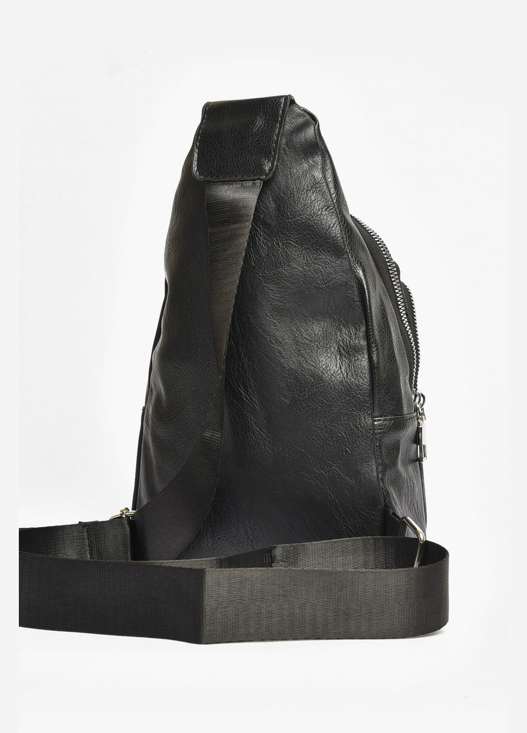 Сумка мужская через плечо из экокожи черного цвета Let's Shop (336147713)