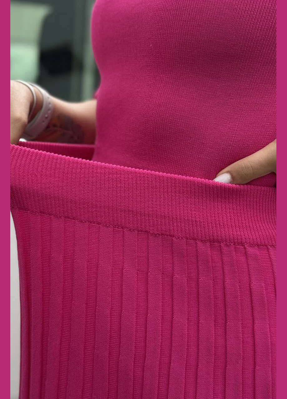 Костюм женский трикотажный темно-розового цвета Let's Shop (294607541)