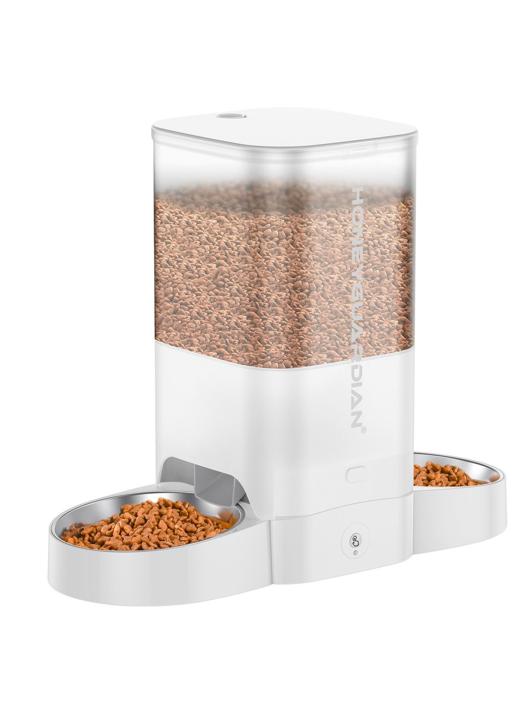 Автоматическая кормушка для кошек и собак S305D 5L WIFI на 2 миски, смарт кормушка для животных, Белый HONEYGUARIDAN (311596200)