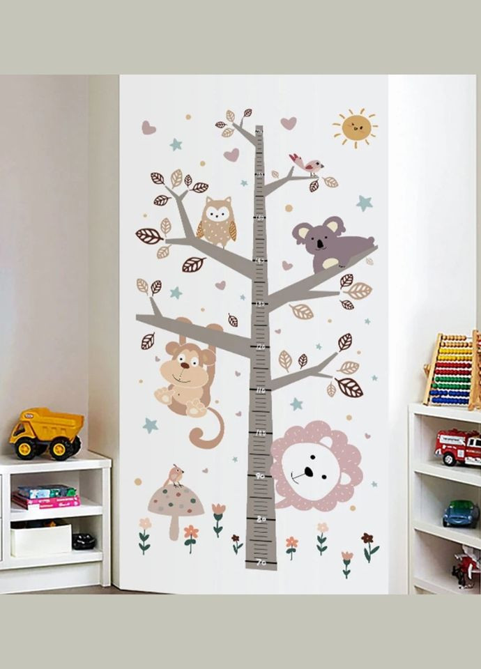 Наклейки для детской комнаты Ростомер звери на дереве (лист 60 х 90 см) Б48016 BRUP (302319120)