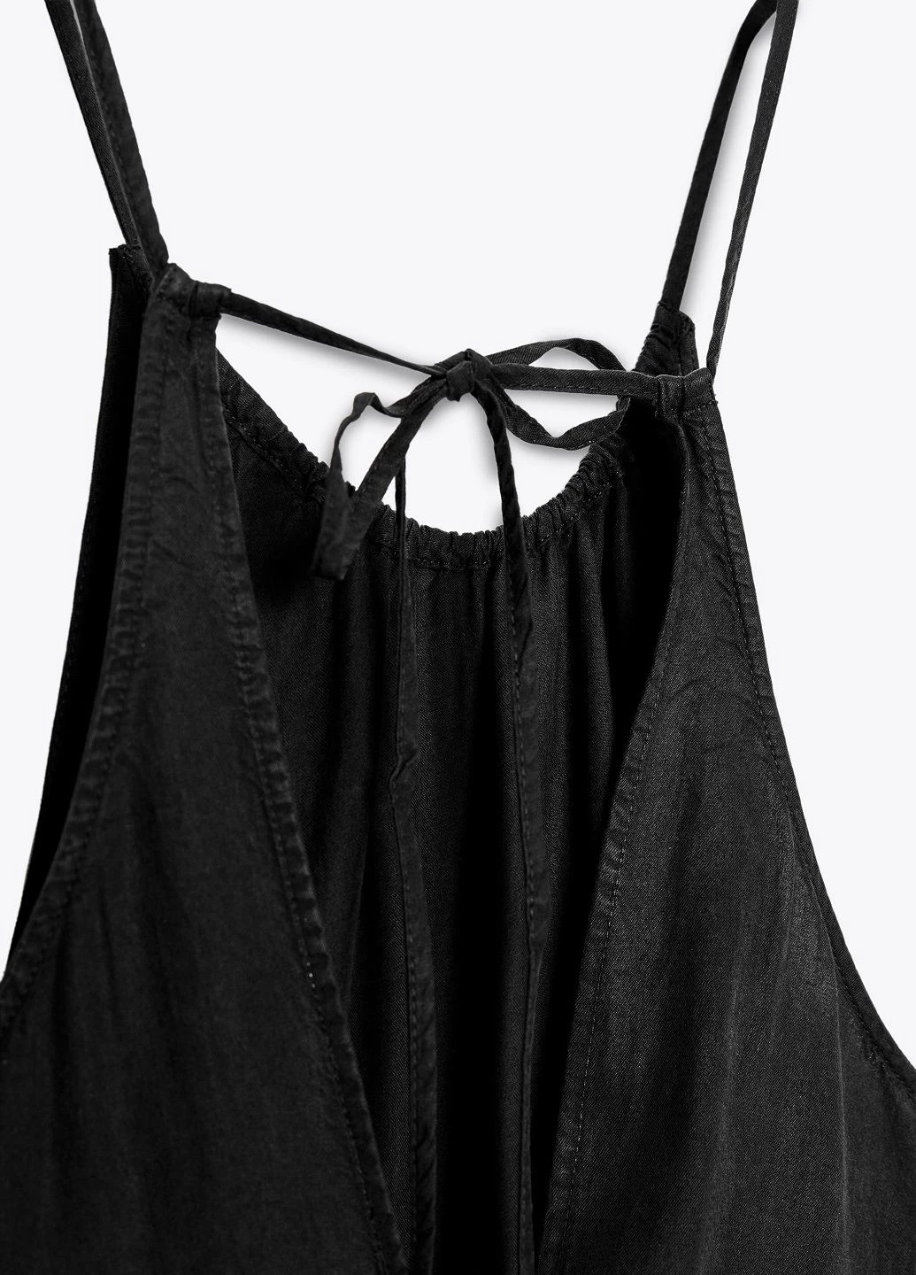 Чорна пляжна сукня Zara однотонна