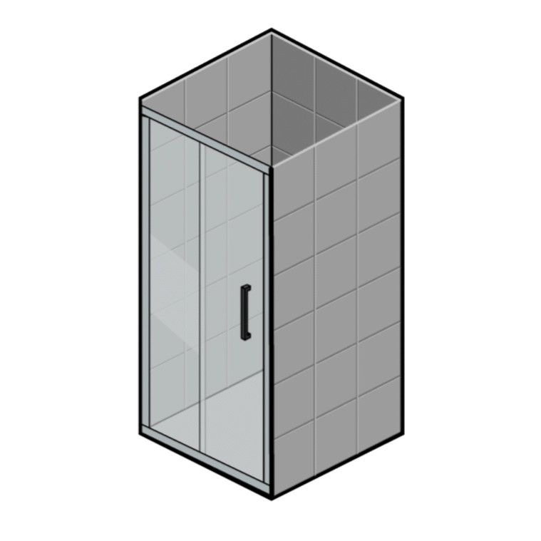 Двері в нішу SR SD02-140x200-TR-01 прозоре скло Easy Clean 8мм, хром (KR5383) KOER (325478049)