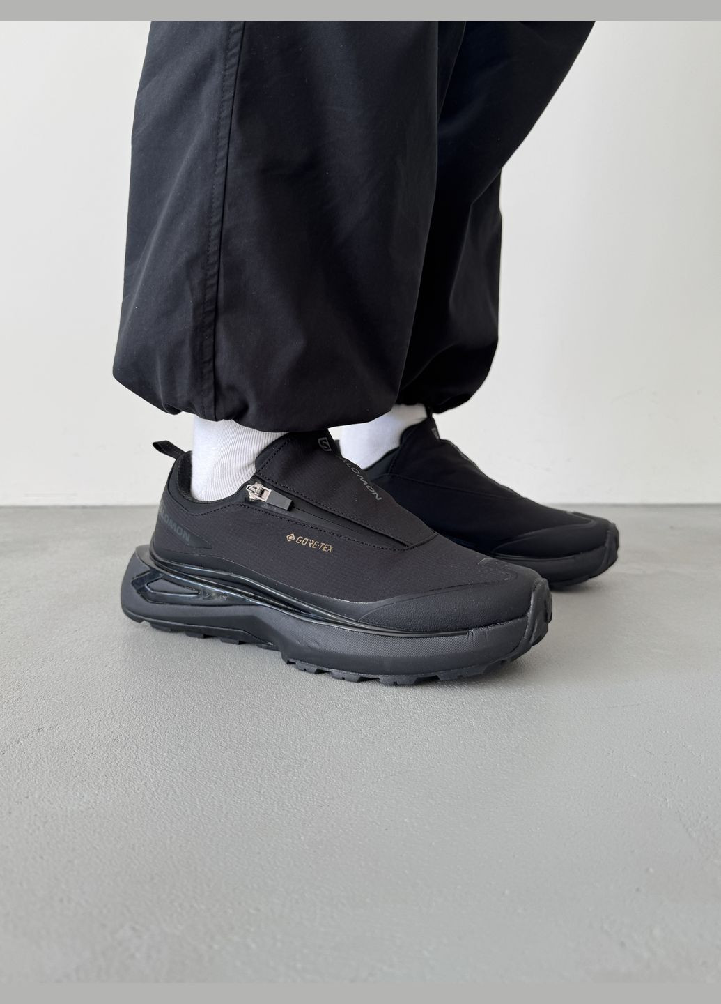 Чорні Зимовий кросівки зимові чоловічі salomon odyssey winter gore-tex black | саломон одісей чорні No Brand