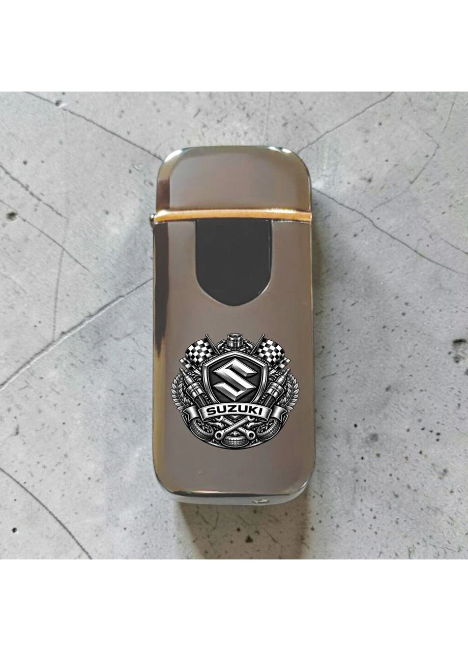 Премиальная электро зажигалка с изображением Suzuki - USB спиральная беспламенная в подарочной коробке No Brand (397343528)