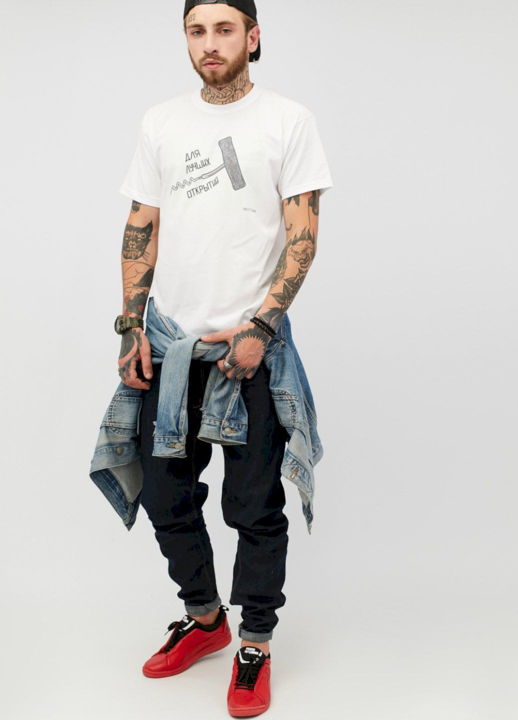 Белая футболка мужская YAPPI