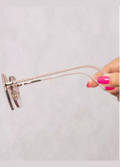 Тоновані окуляри для зору напівоправа для далі -1.25 пудра Seventy (334300002)