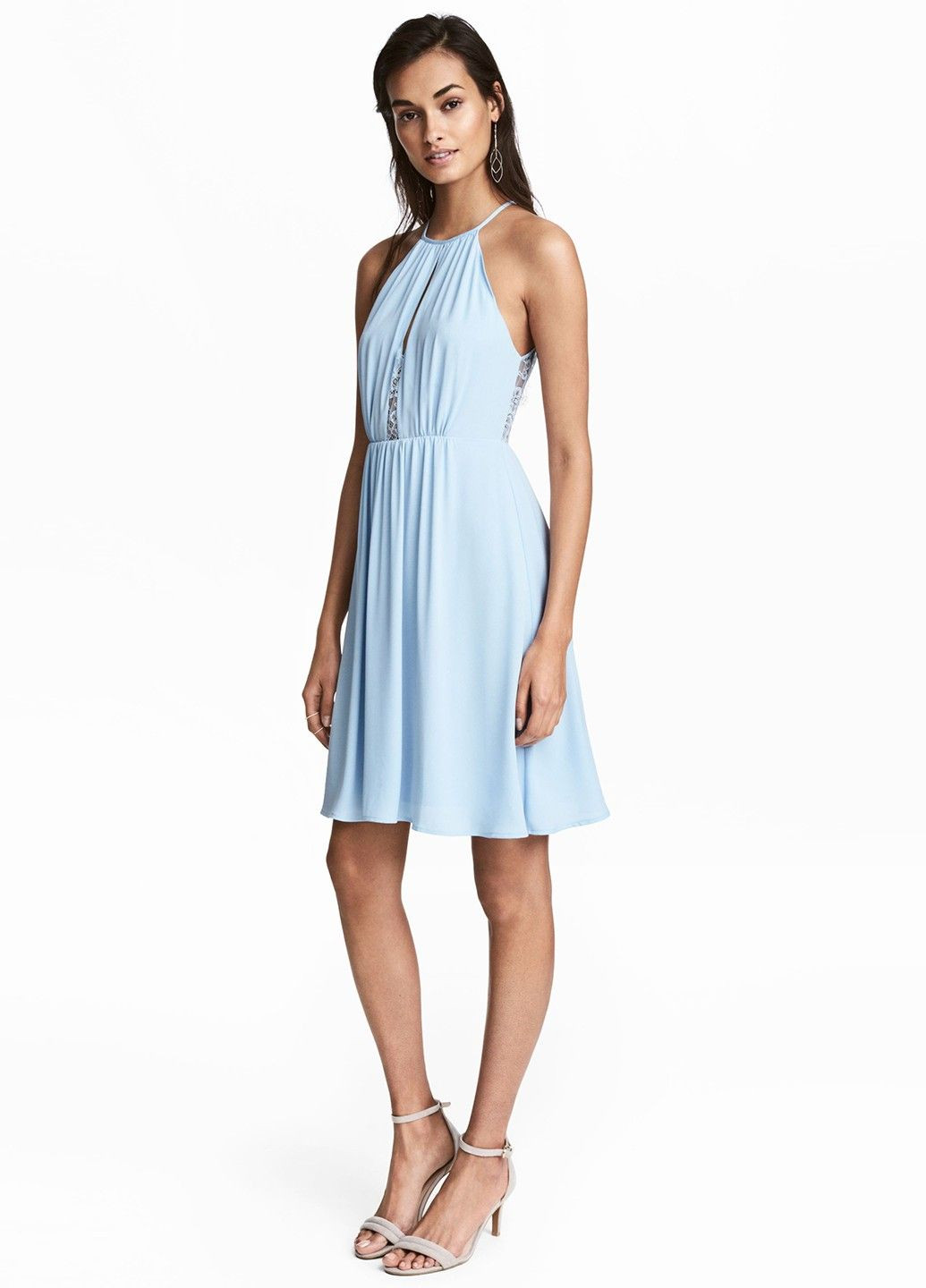 Голубое пляжное платье H&M