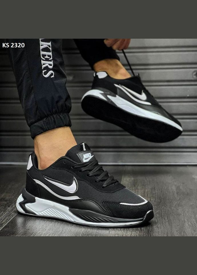 Чорні Осінні кросівки Nike Air Black White