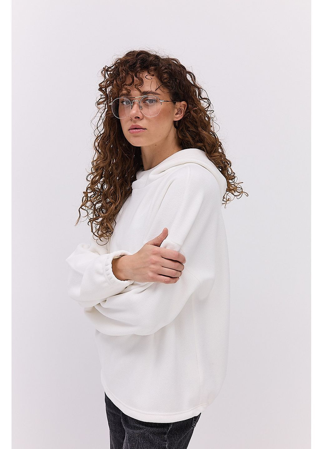 Молочный женские флисовые худые темно-бежевого цвета Arjen (364967510)